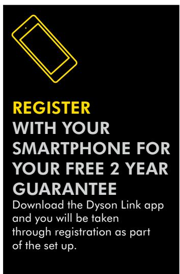 DYSON PURE LINK COOL TOWER - EASY WAYS TO REGISTER YOUR FREE 2 YEAR GUARANTEE - 1