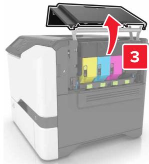 LEXMARK CS727DE - Ouvrez la porte B. - 3