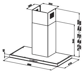 FRANKE AERO900P - Encombrement - 2