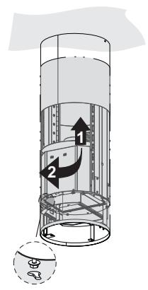 FRANKE FTU370I - Assemblage du conduit et fixation du corps de la hotte - 2