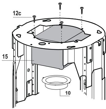 FRANKE FTU370I - Preparation du treillis pour le branchement de la HOTTE en version filtrante - 2