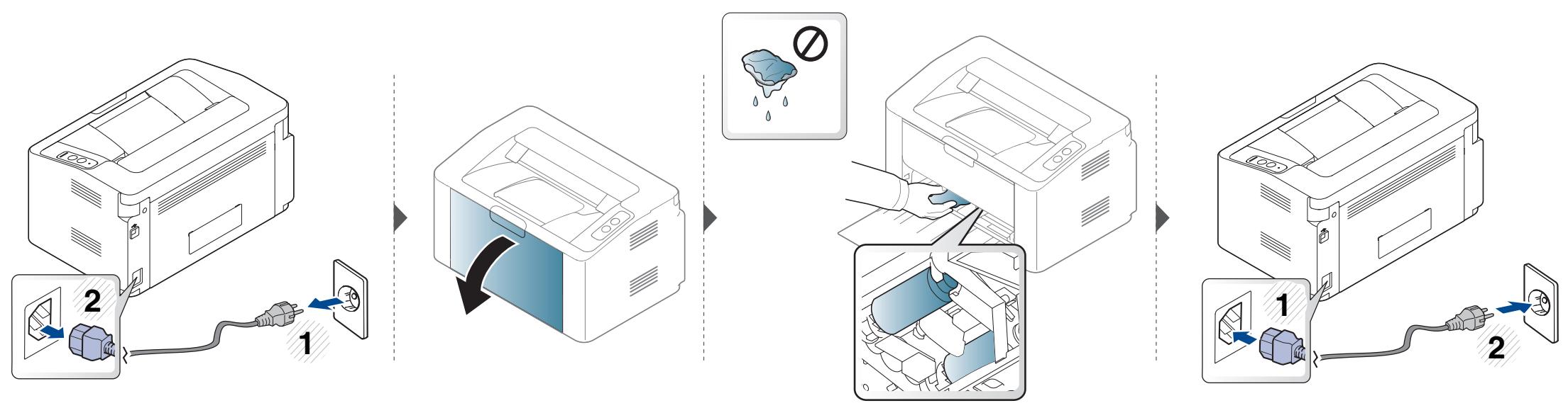 SAMSUNG XPRESS M2026W - Nettoyage du rouleau d'entraînement - 2