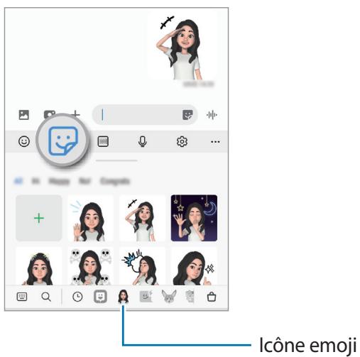 SAMSUNG A40 - Utiliser vos autocollants emojis dans une conversation - 1