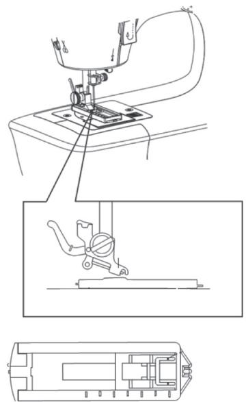 SOLAC SOLC SW8221 COTTON 12.2 A - Mise en place du pied presseur spécial boutonnières. - 2