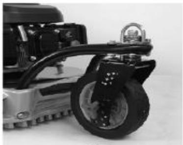 HYUNDAI POWER HTDE511RP - 2) Réglage de la hauteur roue avant - 1