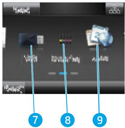 HP COLORJET PRO M283FDN - Présentation de l'écran d'accueil - 3