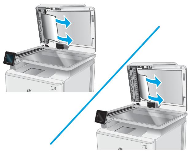 HP COLORJET PRO M283FDN - Élimination des bourrages papier dans le bac d'alimentation - 5