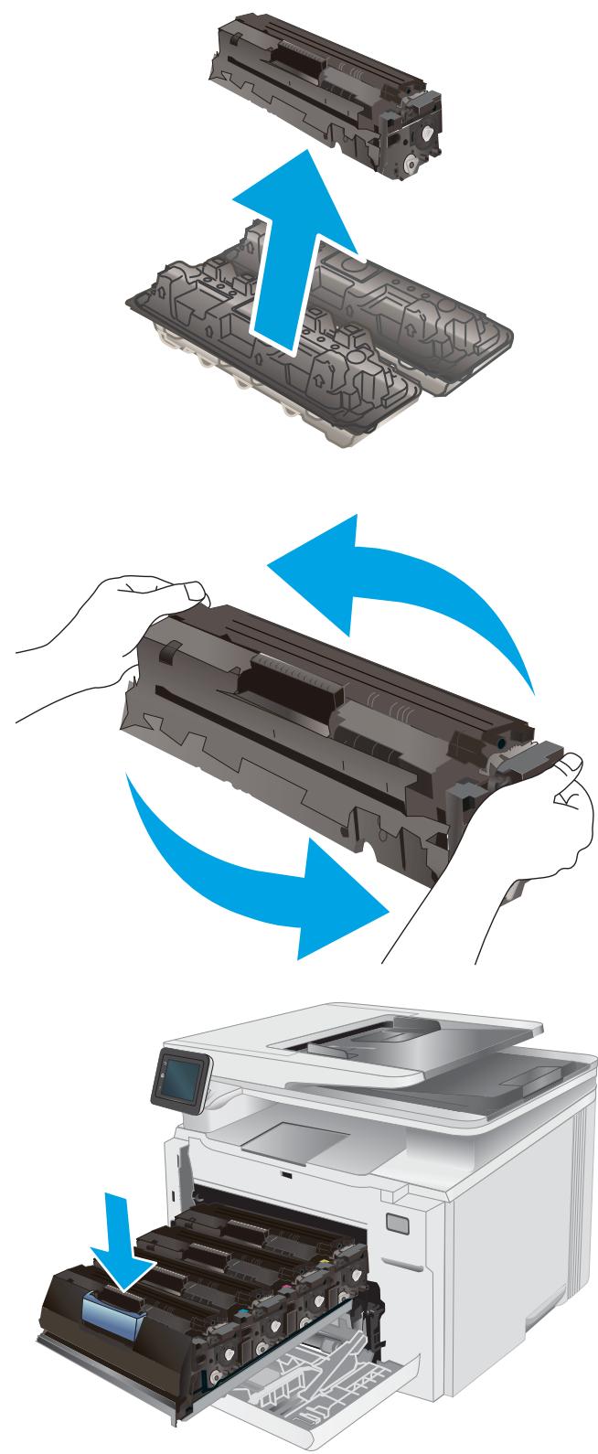 HP COLORJET PRO M283FDN - Retrait et remplacement des cartouches de toner - 5