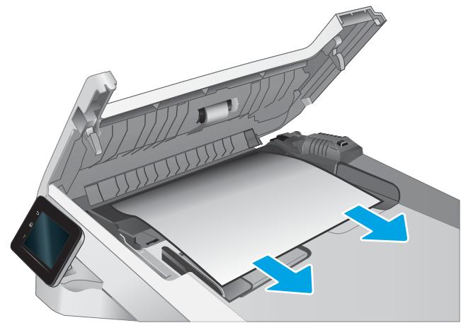 HP COLORJET PRO M283FDN - Élimination des bourrages papier dans le bac d'alimentation - 2