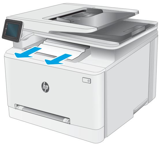 HP COLORJET PRO M283FDN - Élimination des bourrages papier dans le bac de sortie - 2