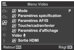 OLYMPUS E-M1 MARK II - Utilisation du Menu Vidéo - 1
