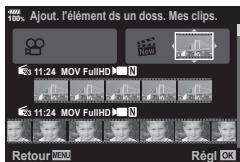 OLYMPUS E-M1 MARK II - Création d'un nouveau fichier Mes clips - 1