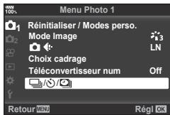 OLYMPUS E-M1 MARK II - Prise de vue automatique avec un intervalle fixe (☐ prise de vue par intervalles) - 1