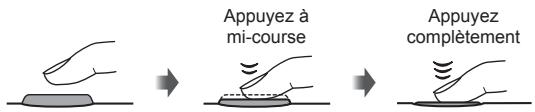OLYMPUS E-M1 MARK II - Pression du déclencheur à mi-course et complètement - 1