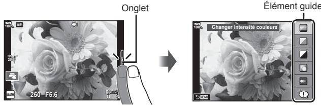 OLYMPUS E-M1 MARK II - Appuyez sur l'onglet pour afficher les guides en direct. - 1