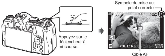 OLYMPUS E-M1 MARK II - Effectuez la mise au point. - 1