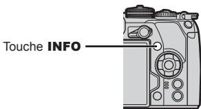 OLYMPUS E-M1 MARK II - Commutation de l'affichage des informations - 1