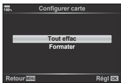 OLYMPUS E-M1 MARK II - Sélectionnez [Configurer carte] dans le ⚡ Menu Réglages et appuyez sur la touche Ⓞ. - 1