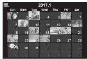 OLYMPUS E-M1 MARK II - Affichage de l'index/Affichage du calendrier - 7