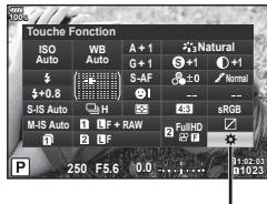 OLYMPUS E-M1 MARK II - Attribution de fonctions aux touches (Touche Fonction) - 1