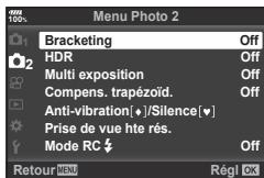 OLYMPUS E-M1 MARK II - Variation des réglages sur une série de photos (Bracketing) - 1