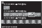 OLYMPUS E-M1 MARK II - Affichage de l'index/Affichage du calendrier - 5