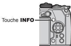 OLYMPUS E-M1 MARK II - Commutation de l'affichage des informations - 1
