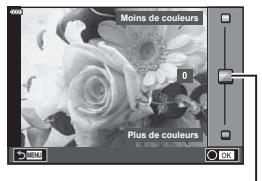 OLYMPUS E-M10 MARK IV - Utilisez pour positionner le curseur et choisir un niveau. - 1