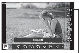 OLYMPUS E-M10 MARK IV - Appuyez sur le bouton ↗ dans les modes P/A/S/M. - 3