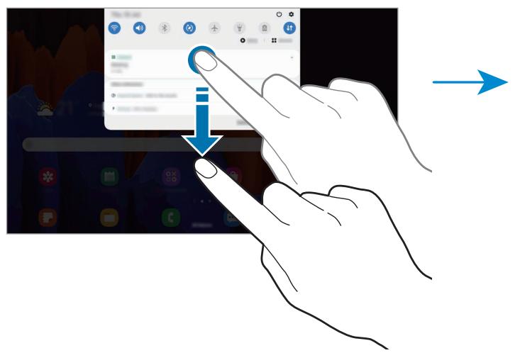 SAMSUNG GALAXY TAB S7 11 SM-T870 - Utiliser les touches de paramétrage rapide - 1