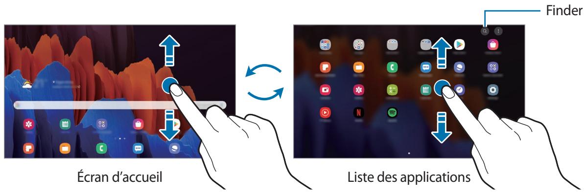 SAMSUNG GALAXY TAB S7 11 SM-T870 - Passer de l'écran d'accueil à la liste des applications - 1