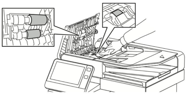 XEROX VERSALINK B615V/X - Nettoyage des rouleaux d'entrainment du chargeur automatique de documents recto verso - 3