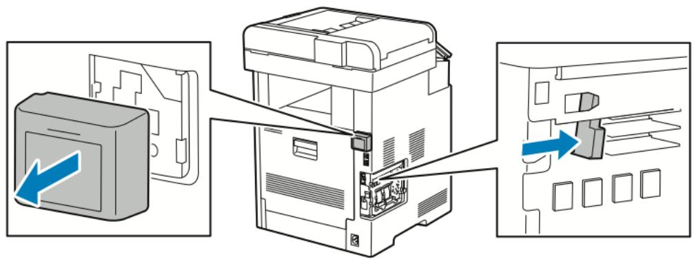 XEROX VERSALINK B615V/X - Retrait de l'adaptateur réseau sans fil - 4