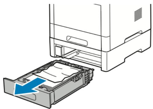 XEROX VERSALINK B615V/X - Élimination des bourrages papier dans la zone des magasins 2-5 - 2