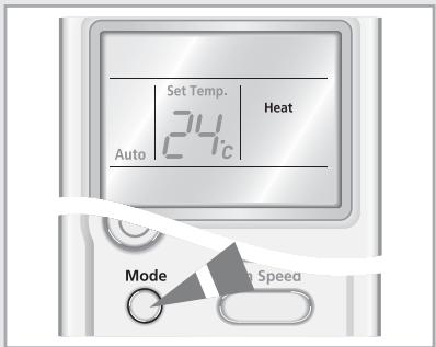 SAMSUNG AQV18MWAN - Sélection du mode chauffage - 2