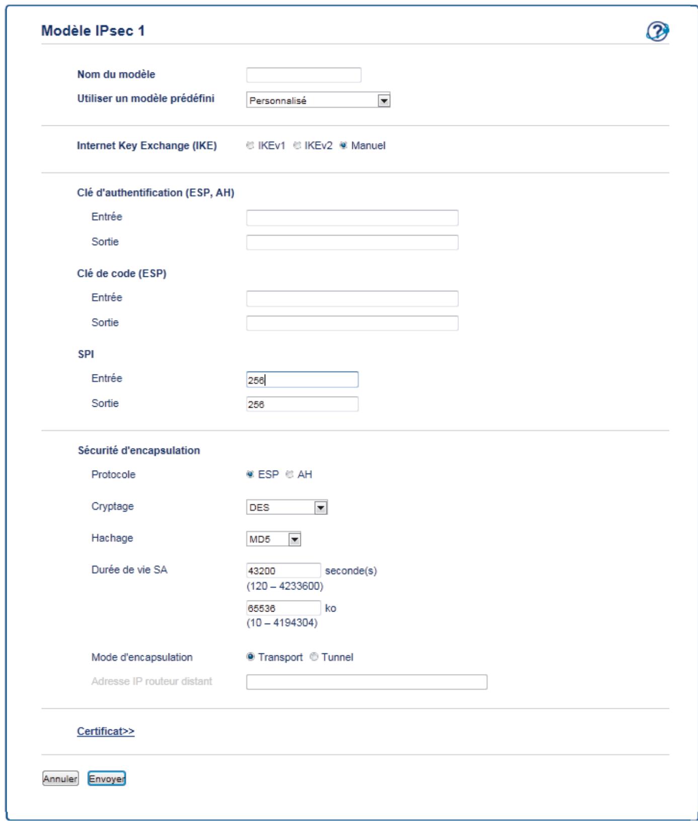 BROTHER HL-L5100DNT - Réglages manuels pour un modele IPsec - 1