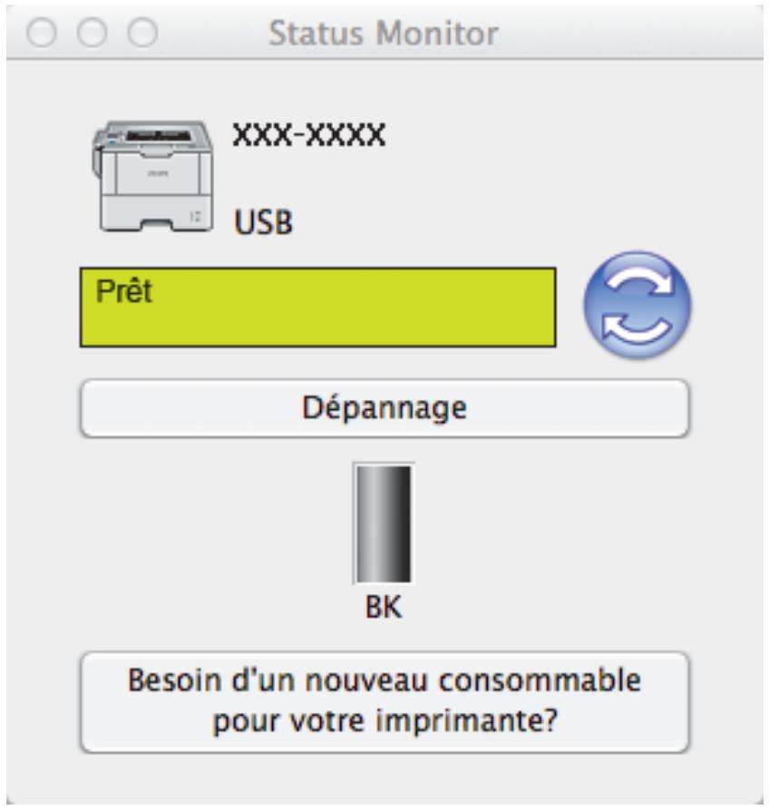 BROTHER HL-L5100DNT - Contrôler l' état de l'appareil depuis votre ordinateur (Macintosh) - 1