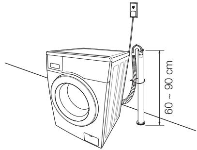 SAMSUNG WD 0804 W8E - Raccordement du tuyau de vidange - 3