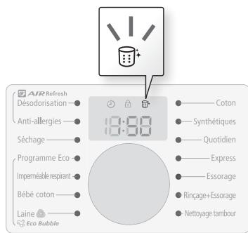 SAMSUNG WD 0804 W8E - Message d'avertissement automatique de nettoyage du tambour - 1