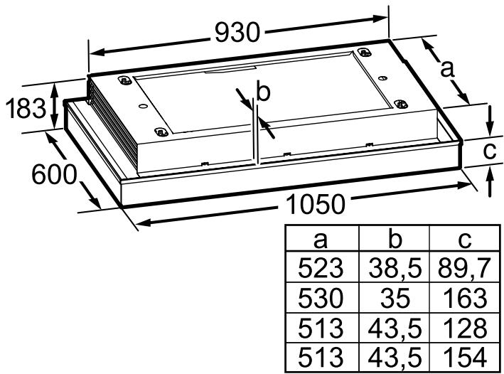 BOSCH DRR16AQ20 - Dimensions de l'appareil - 1