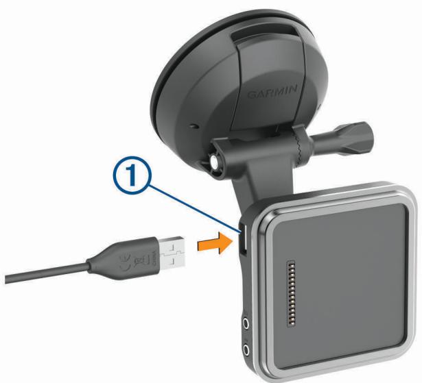 GARMIN GPS CAMPING CAR CAMPER 1090 - Connexion d'un appareil embarqué au support alimenté - 1