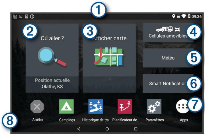 GARMIN GPS CAMPING CAR CAMPER 1090 - Écran d'accueil - 1