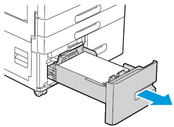 XEROX C9000V - Chargement du papier dans les magasins 3 et 4 du module tandem - 1