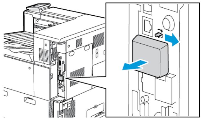 XEROX C9000V - Retrait de l'adaptateur réseau sans fil - 4