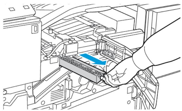 XEROX C9000V - Vidage du bac de récapitulation de la perceuse du module de finition office - 4