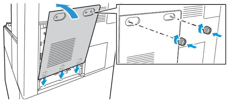 XEROX C9000V - Retrait et remplacement du capot d'accès à l'arrêt - 2