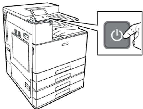 XEROX C9000V - Mise sous tension de l'imprimante - 3