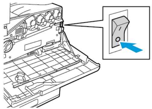 XEROX C9000V - Mise hors tension de l'imprimante - 3