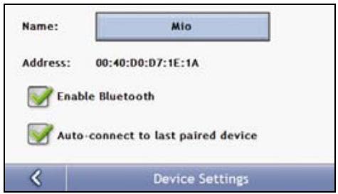 MIO MOOV 200 GPS - Bluetooth preferences - 2