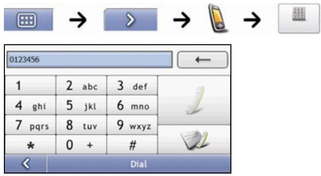 MIO MOOV 200 GPS - How can I make a phone call using the Dial screen? - 1
